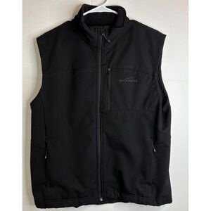 Eddie Bauer‎ Fleece Lined Vest Men's Size M Black